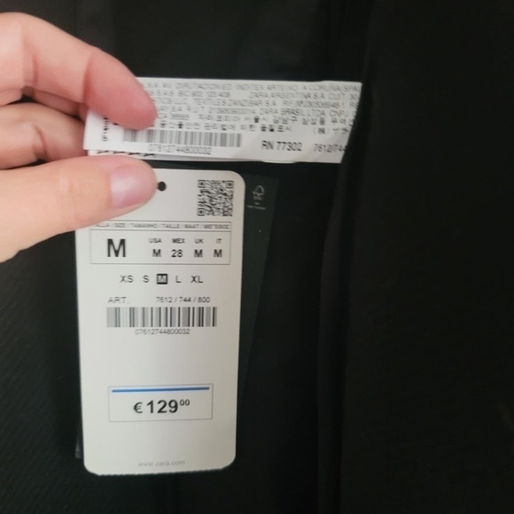 Zara Woman Coat Jacket Wool blend With Metallic Buttons - Picture 5 of 8